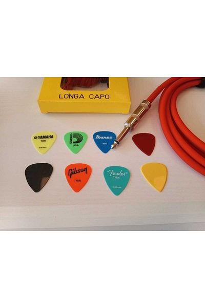 Kırlın Kirlin Ipcu-241 / Rd Jak 3 Meter Red Instrument Cable (Pena Set and Kapo Gift)