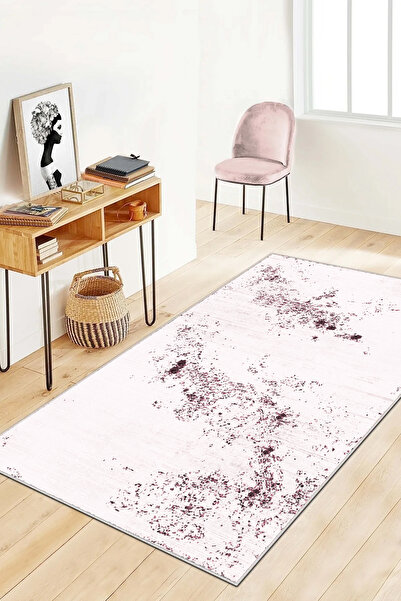 Halise Home Kaymaz Tabanlı Yıkanabilir Baskılı Halı Yolluk
