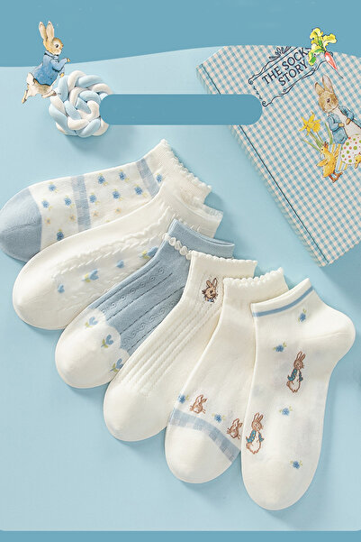 BGK Unisex 6 Çift Tavşan Desenli Çorap