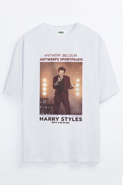Grove Fashion تي شيرت Harry Styles Live On Tour Antwerp Concert مطبوع للجنسين...