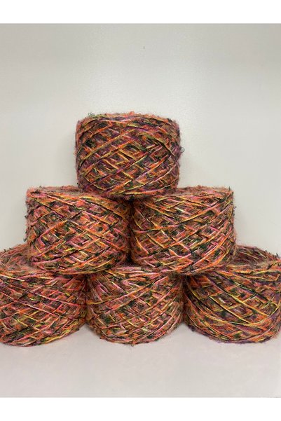 Göçer İplik Since Örgü İpi Buklet moher çok renkli görsel net 650gr