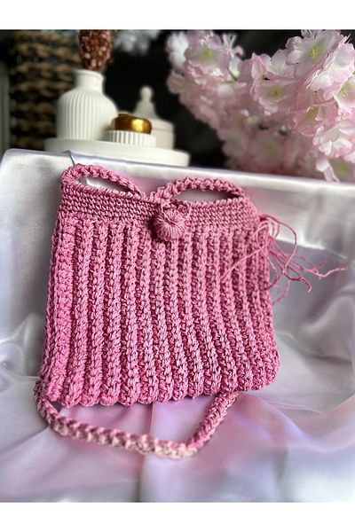 Myend Ψάθινη τσάντα, Τσάντα ώμου Raffia Weave