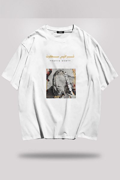 Grove Fashion Tricou oversize unisex Travis Scott Arabic