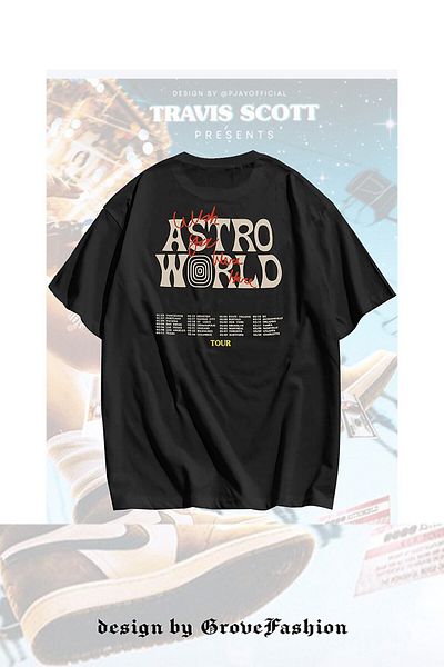 Grove Fashion Tricou oversize unisex cu imprimeu Hiphop Travis Scott Look Mom I Can Fly