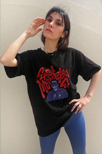 Grove Fashion Tricou oversize cu imprimeu vechi Eazy-e unisex