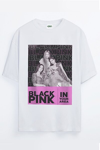 Grove Fashion تي شيرت Blink Blackpink In Your Area مطبوع للجنسين مقاس كبير