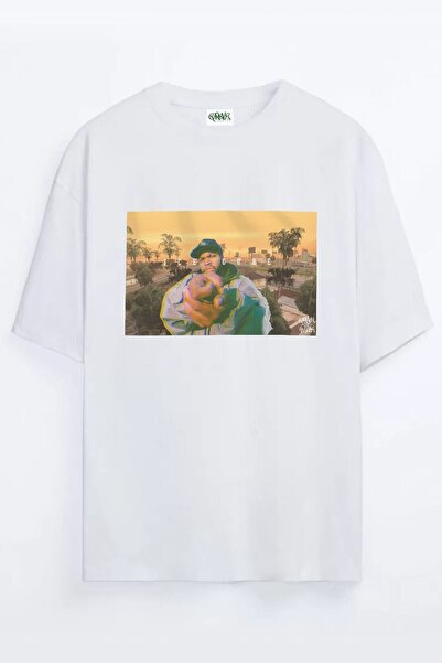 Grove Fashion Ice Cube Gangsta Gta San Andreas Printed Unisex Oversize T-shirt