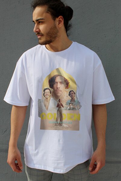 Grove Fashion Harry Styles - Unisex Oversize T-Shirt, Gold Printed