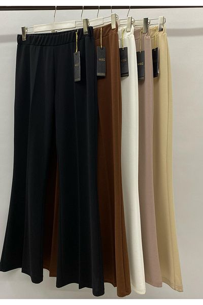 AKŞEN GİYİM LARGE SIZE SPANISH COLLAR SIZE LYCRAL SEASONAL SCUBA CREPE FABRIC TROUSERS