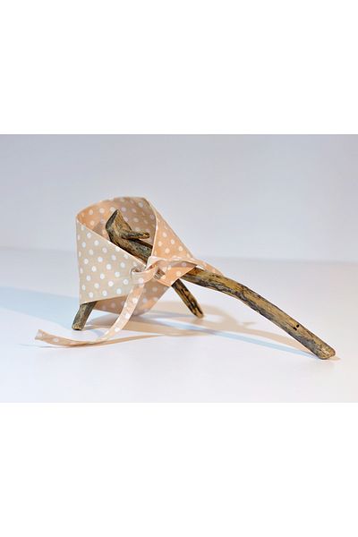 minart design Cream Polka Dot Eyelet Tied Cat or Dog Bandana