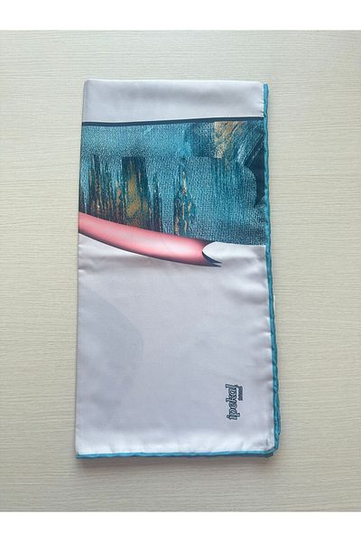 İpekal Floral Patterned Twill Scarf Pattern 2 Colors 1