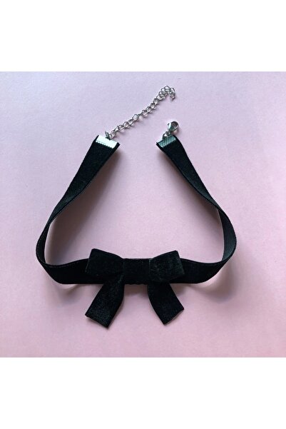 MutluBiDünya Vintage Fiyonklu Kadife Choker