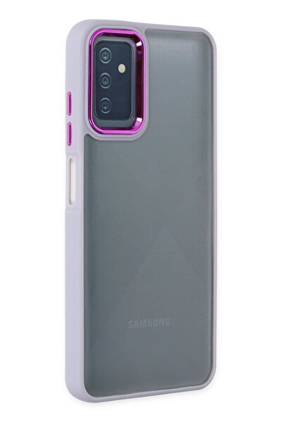 cepmoda Samsung Galaxy M13 - Kenarları Renkli Telefon Kılıfı - Lila Lüx Kapak