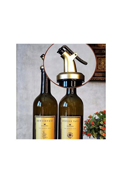 LOVYCO Mat Gold Leak Proof Oil Pot Stopper (oil pot head, plug, stopper, bottle end with lid)