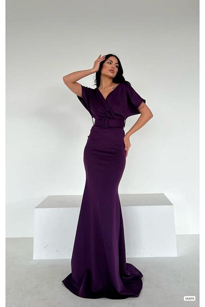 ModaLy Moda ROCHIE SCUBA, CU BURETE, STILIZĂ MOV 686582099