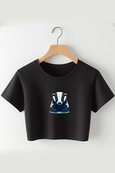 Vordevia Majica Honey Badger Štampano Skraćeni kroj