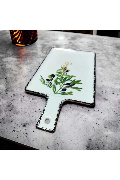 RED SERAMİK HANDLE Presentation Plate