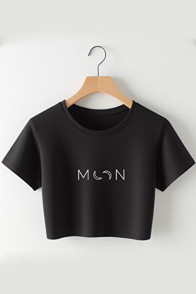 Vordevia Tricou crop cu imprimeu Minimal Moon