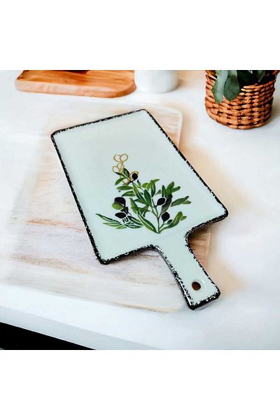 RED SERAMİK HANDLE Presentation Plate