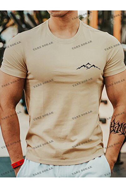Tarzsokak CODE Trend Homme Men's Mountain Pattern T-Shirt