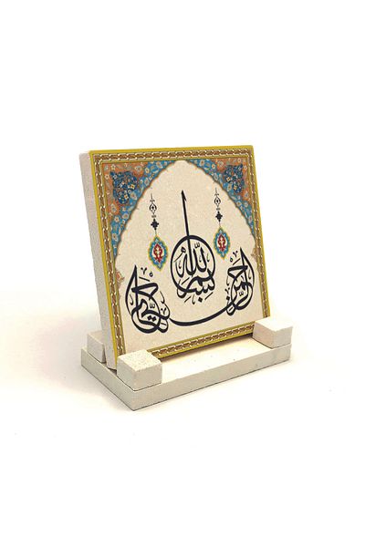 Sadrazam Настолен плот с щампа от естествен камък Besmele 10x10 Kh-24