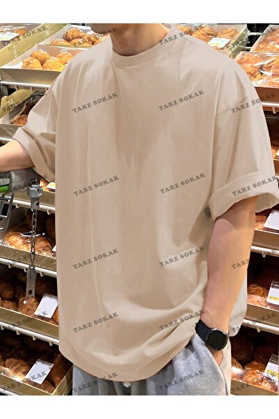 Tarzsokak Tricou solid pentru bărbați KOD Trend cu umăr căzut