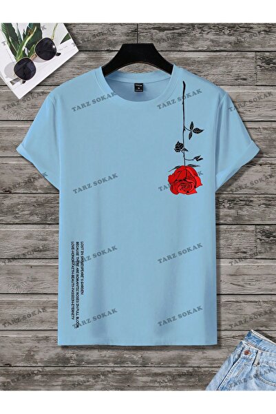 Tarzsokak Tricou pentru bărbați KOD Trend Homme cu imprimeu cu trandafiri și ...