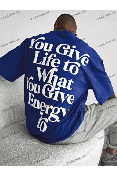 Tarzsokak KOD Trend EMRG ultra-široka muška majica sa sloganom i otvorenim ra...