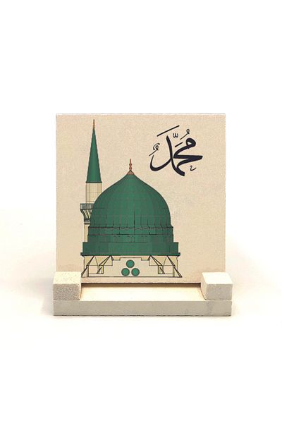 Sadrazam Masjid an-Nabawi Printed Natural Stone Desktop 10x10 Kh-188