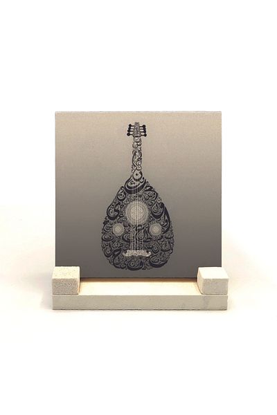Sadrazam Настолен плот с букви от естествен камък с щампа Oud 10x10 Kh-213