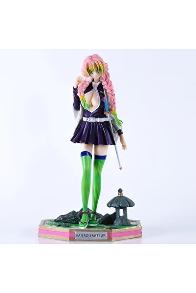 FG KONNİCHİWA Anime Demon Slayer Mitsuri Kanroji Karakter Figür Oyuncak Biblo 26 cm