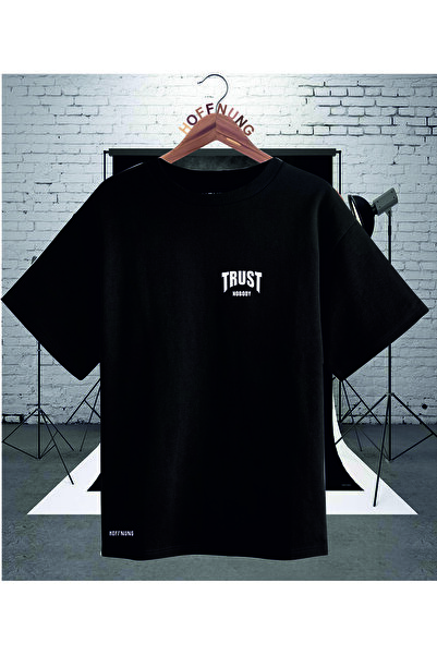 HOFFNUNG تي شيرت مطبوع للجنسين من Don't Trust Anyone - قناع تي شيرت