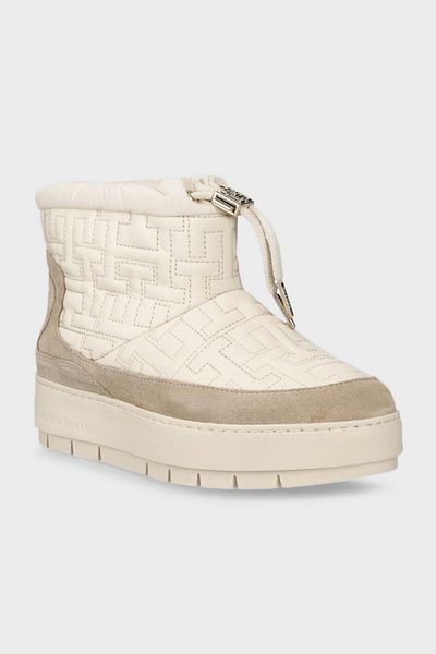 Tommy Hilfiger Tommy Hilfiger White Booties Womens Shoes