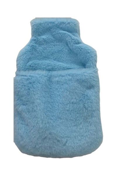 Bosphorus HOT WATER BAG WITH POCKET BLUE PLUSH THERMOFOR 32,5x17,5cm 1500 ML