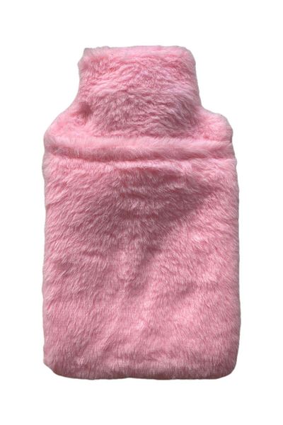 Bosphorus HOT WATER BAG WITH SIDE POCKET PINK PLUSH THERMOFOR 26x17x2cm 750ml