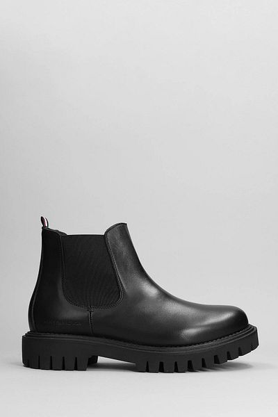 Tommy Hilfiger Cizme negre Tommy Hilfiger Pantofi pentru bărbați