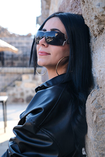 CALDİNİ نظارات شمسية مستقطبة معدنية رمادية اللون للنساء CS101 C5