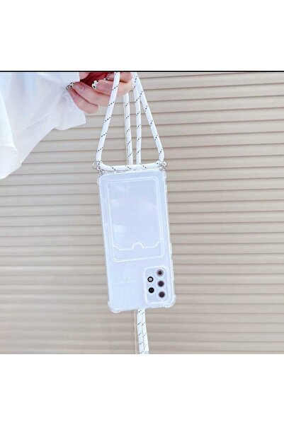 BilişimGo Technology Oppo A5s / Ax7 Uyumlu Şeffaf Kartlıklı Boyun Askılı Ipli...