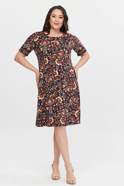 Alesia Viscose Floral Patterned Short Sleeve Dress