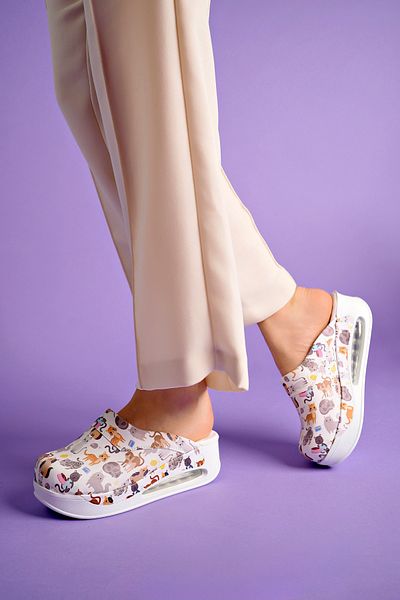 DRMOON Cat Patterned Airmax Sole Sabo Slippers