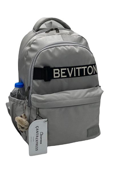 ÇantaExpress Γκρι αδιάβροχο ύφασμα Unisex Daily School Backpack 34200
