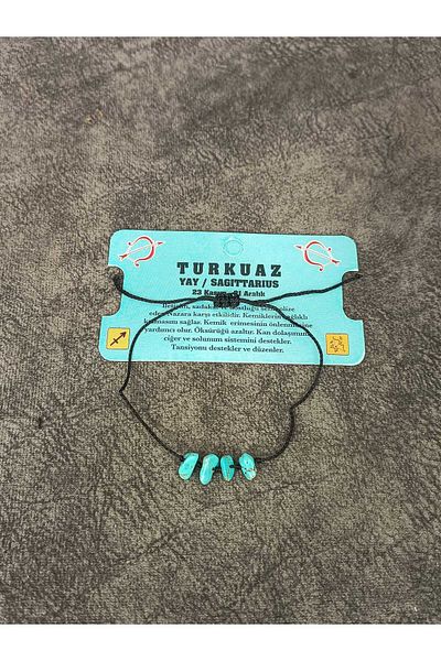 Mos Tespih Turquoise Sagittarius Natural Stone Bracelet