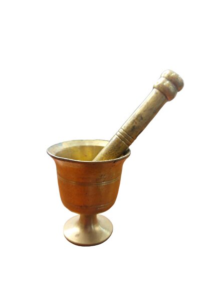 Dedemin Antikaları Vintage Pirinç Küçük Boy Havan