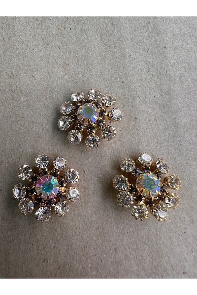 ODDA TASARIM ATÖLYESİ White and colorful big stone crystal button set