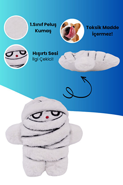 Havhav Peluş Mumya Sesli Köpek Oyuncağı At Getir Oyuncağı Toksik Madde Içermeyen Güvenli Köpek Oyuncağı