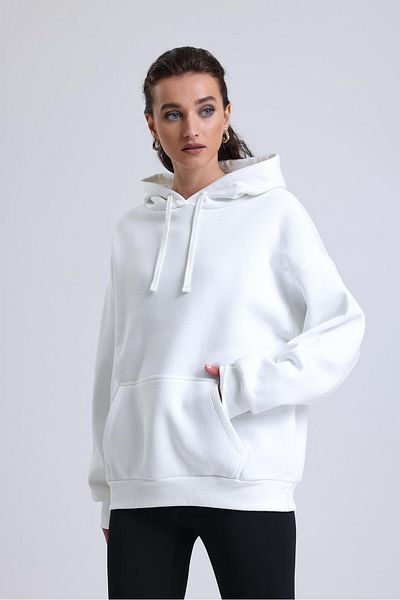 Miss Murem Cap.Oversize 3 Rope Sweatshirt-WHITE