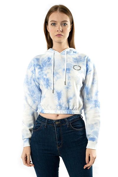 Miss Murem Hanorac Blue Batik - Ridicat cu imprimeu pe spate