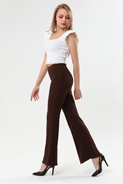 Miss Murem Mist Corded Spanish Trousers-brown?