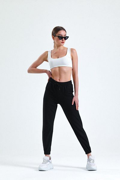 Miss Murem Two String Jogger Pants-BLACK