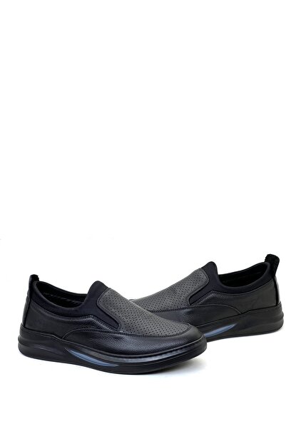 grado Men's Black Leather Casual Shoes - 4004